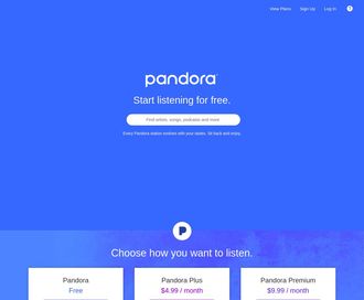 Imaginea site-ului Pandora