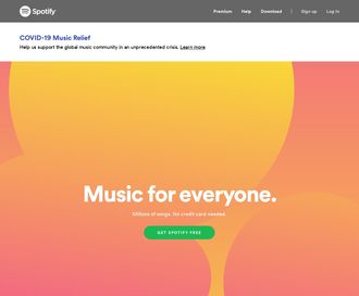 Imaginea site-ului Spotify